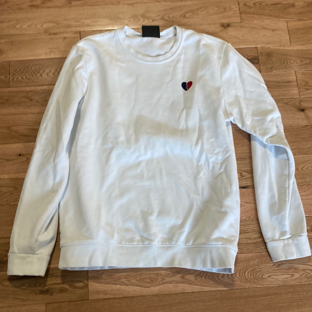Project X Paris white sweatshirt, broken heart on it
